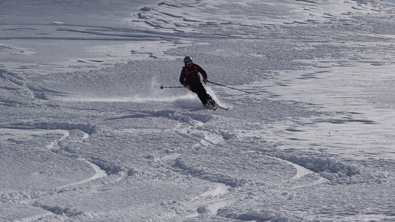 Florent apprécie ce secteur en poudreuse dense