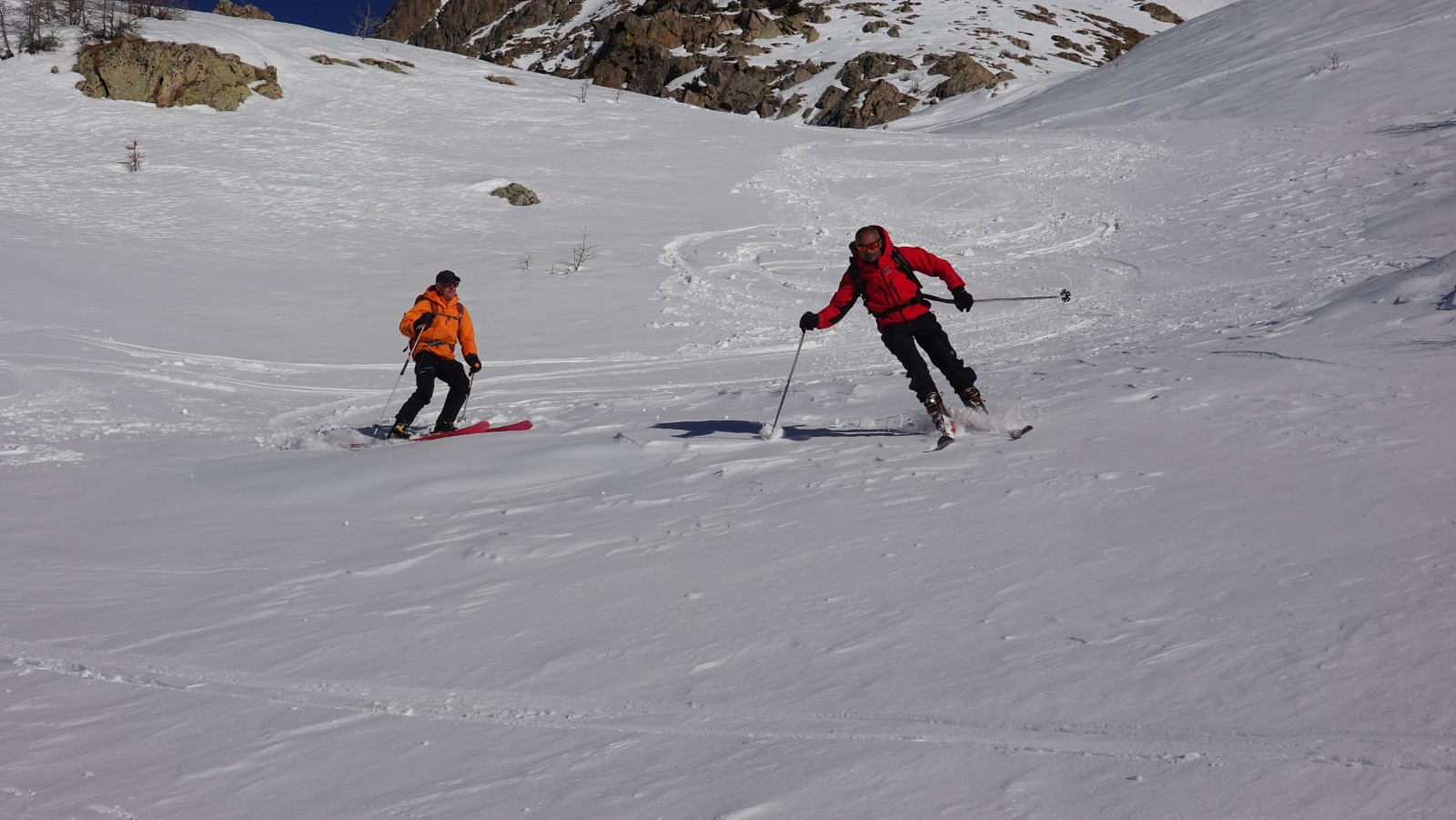 Début de descente depuis la Baisse des Cinq Lacs