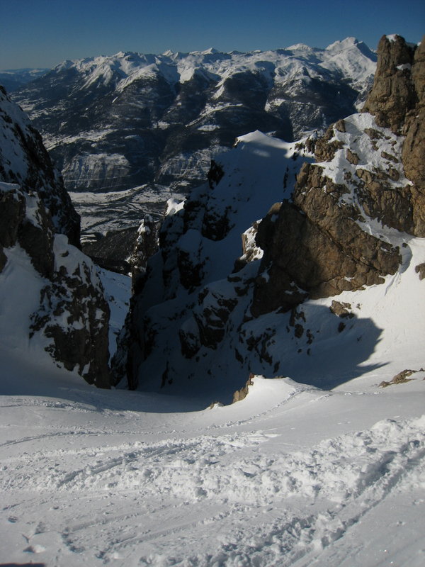 Le haut du Dérobé : skié samedi avec Marinette