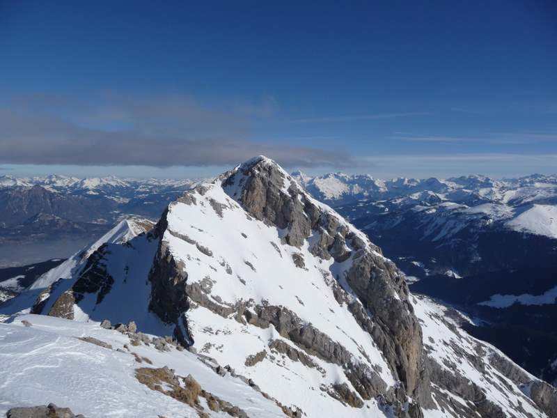 Pte Blanche : Vue sur Pte Blanche depuis le sommet du Jallouvre