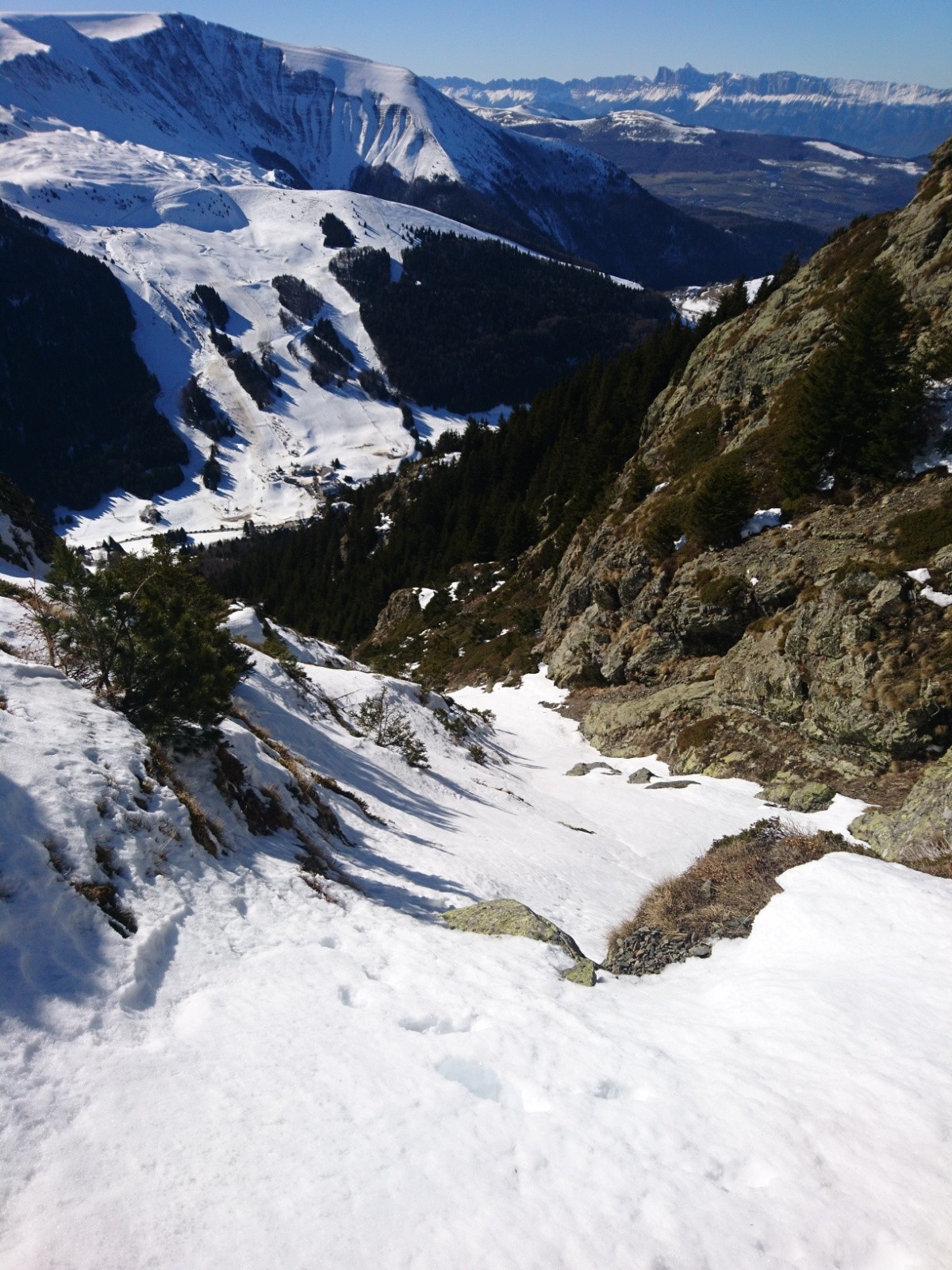 Le premier ressaut, dérapé 