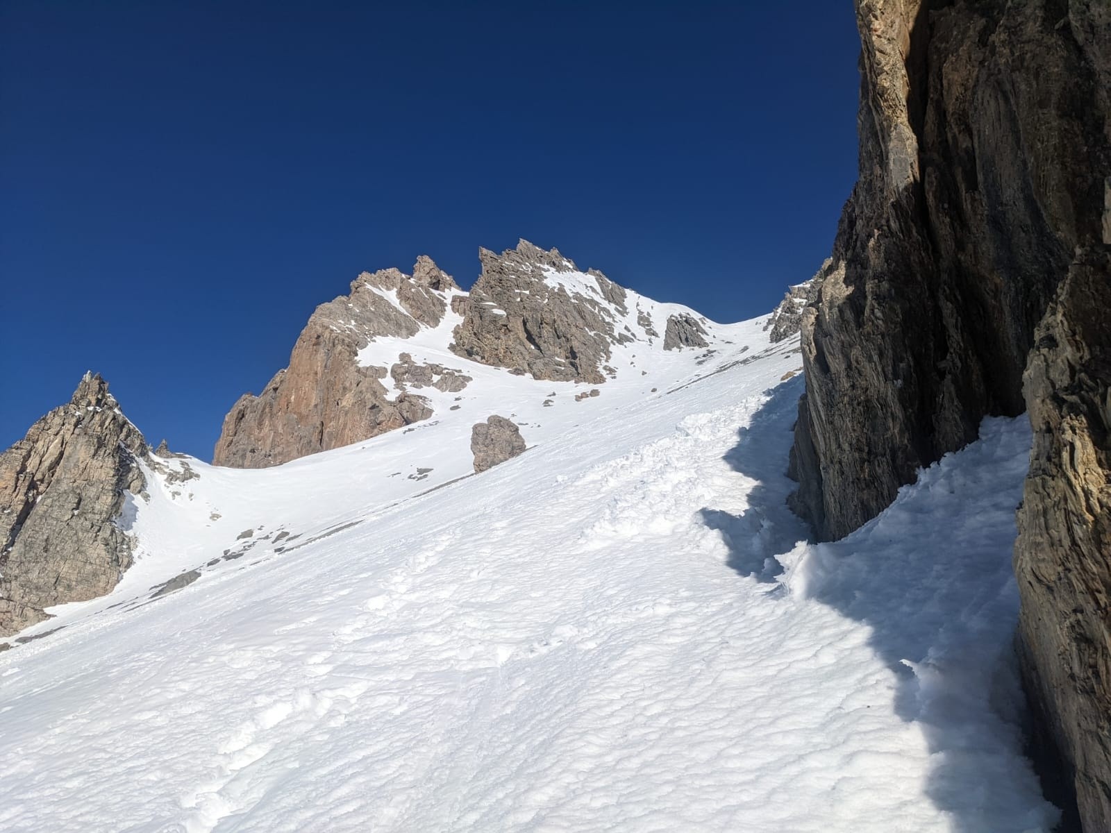 couloir albert, on met les crampons