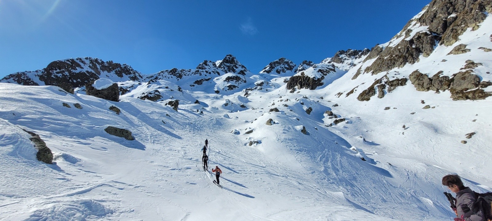 &nbsp;remontée vers la Brèche Fendue