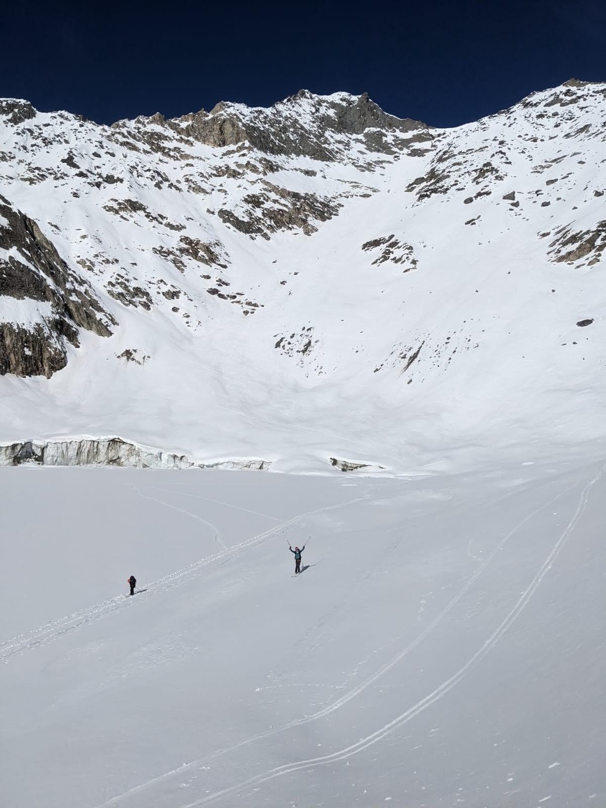 descente du Col des Volnets - glacier patinoire
