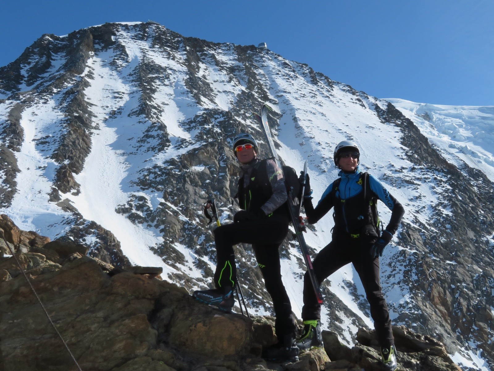 Balmat et De Saussure à Cham? Non,non, Pirate et JC sous l'aiguille du Goûter...