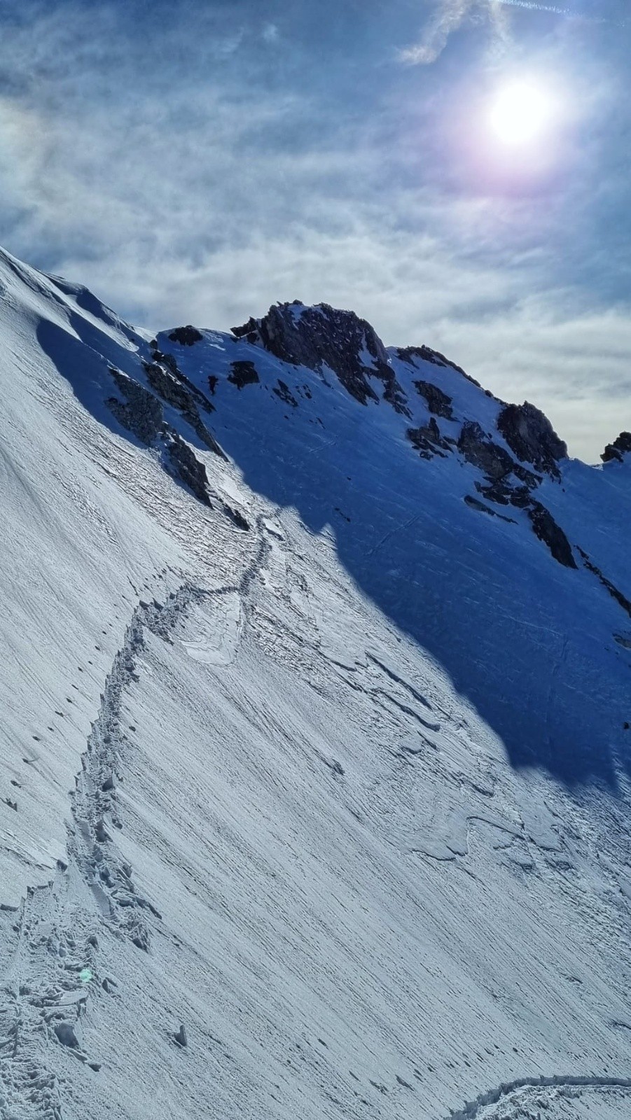 La dernière pente sous le col&nbsp;