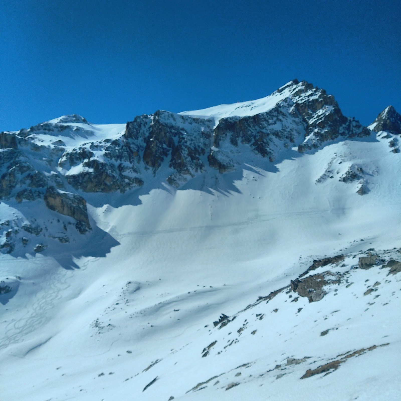 &nbsp;Mont Thabor&nbsp;Et option couloir a gauche mais trop tracé et étroit&nbsp;