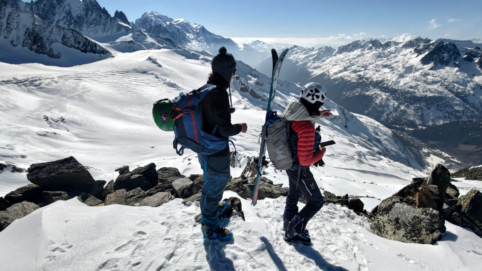 Point 3076, vue sur le glacier du Tour 