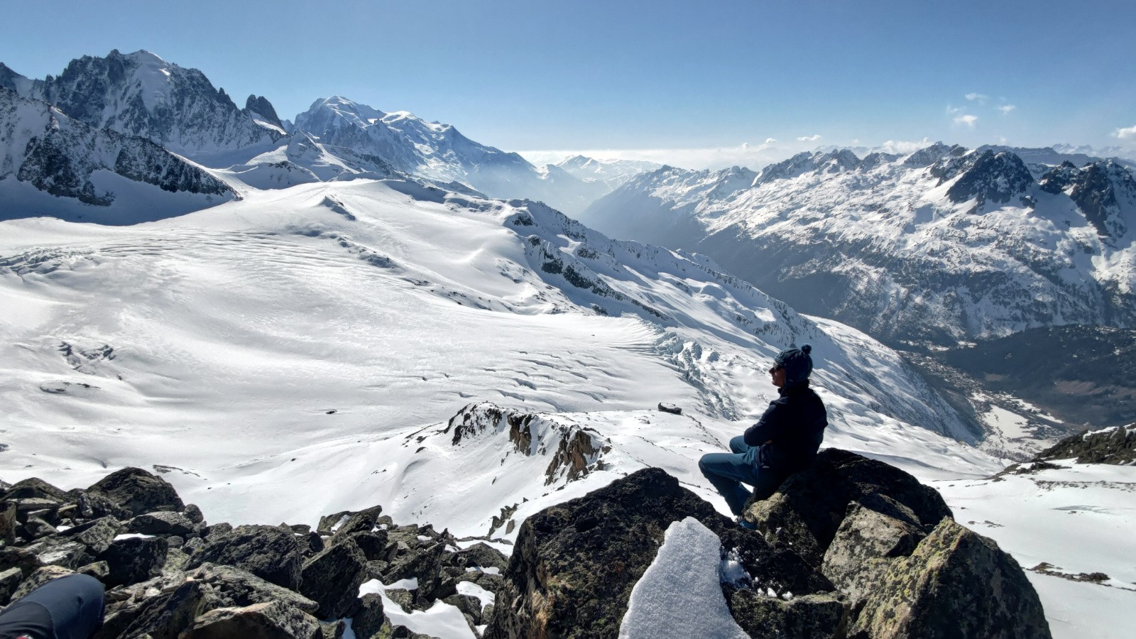 Point 3076, vue sur le glacier du Tour