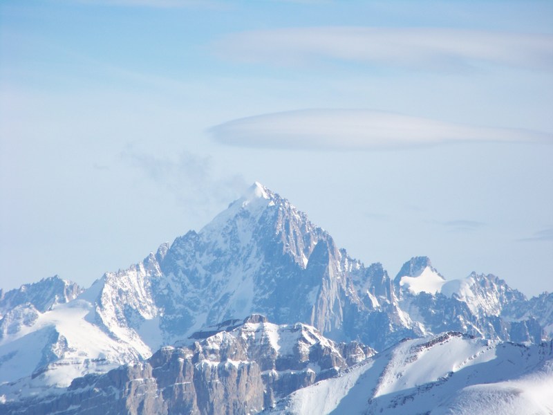 Verte : Le chapeau sur la Verte vu du col W de Balafrasse