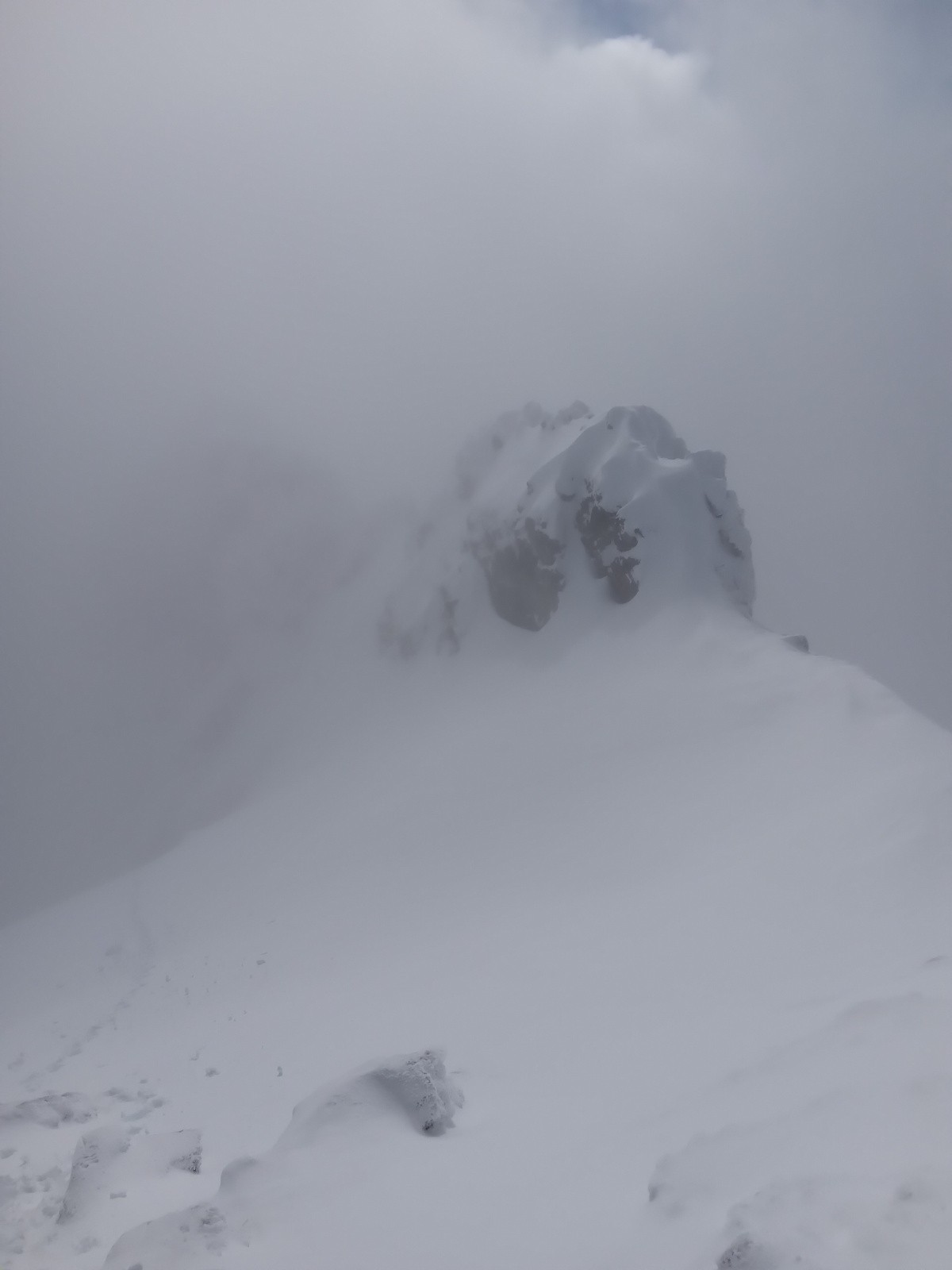 arrivée de l'arête des bouquetins