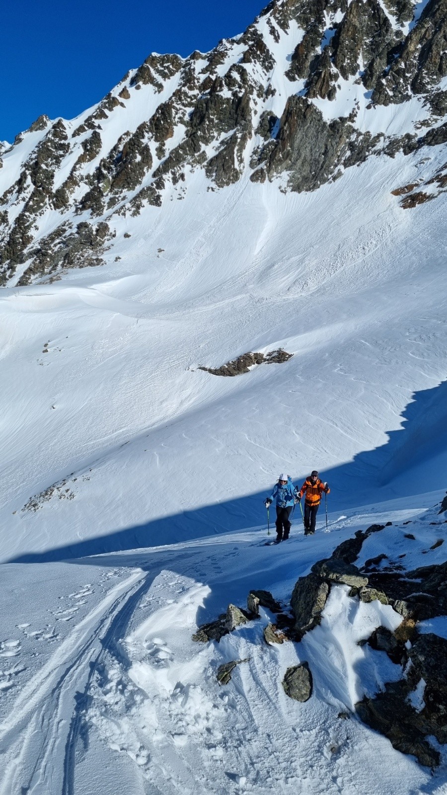 arrivée au col de la Sassière&nbsp;