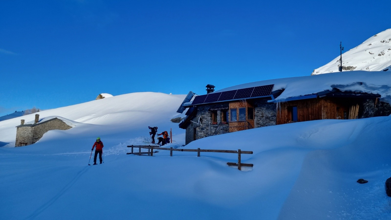 &nbsp;Départ matinal du Refuge du Ruitor