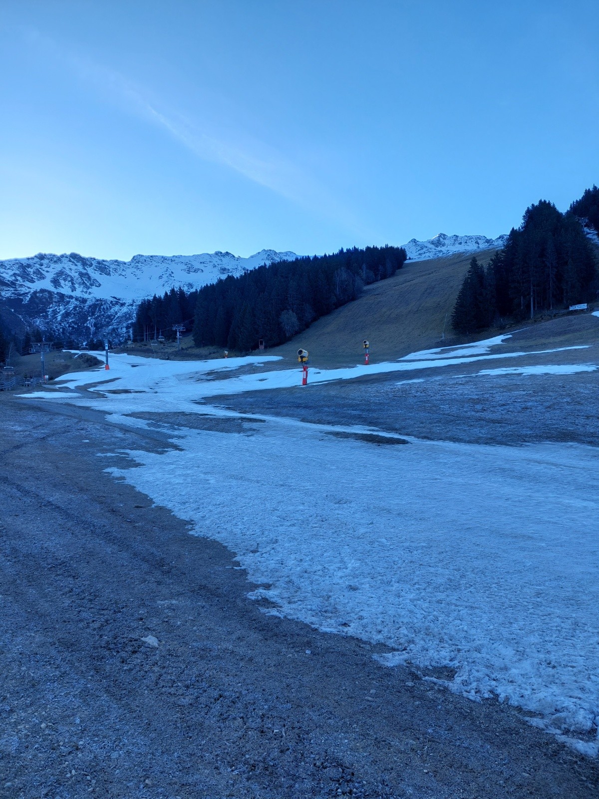 Le bas des pistes à Prapoutel&nbsp;