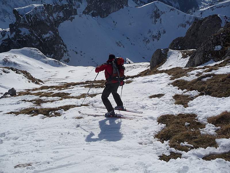 Château d'Oche : Départ du sommet (manque de neige...)