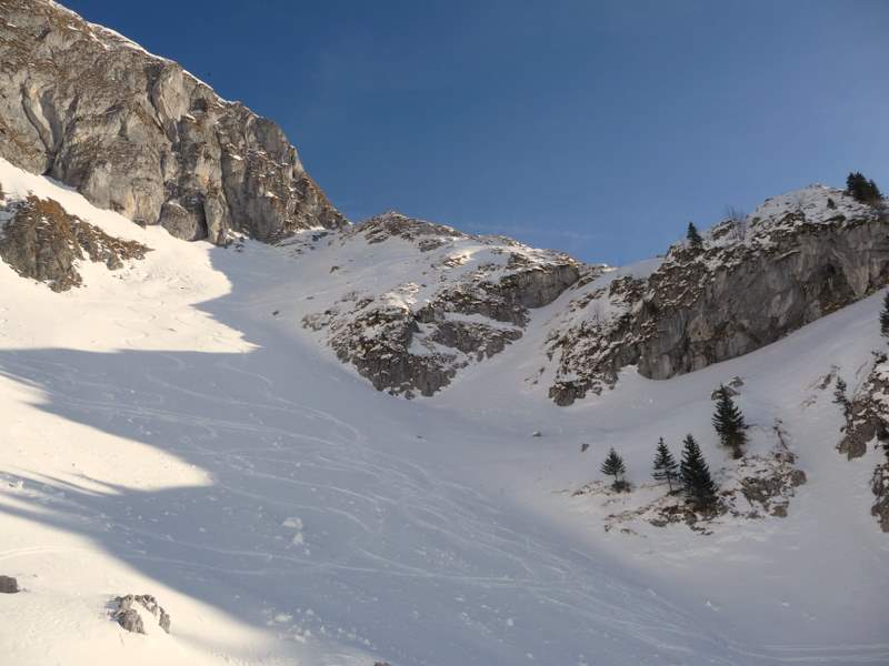 Château d'Oche : Le couloir W après la sortie des pentes supérieures