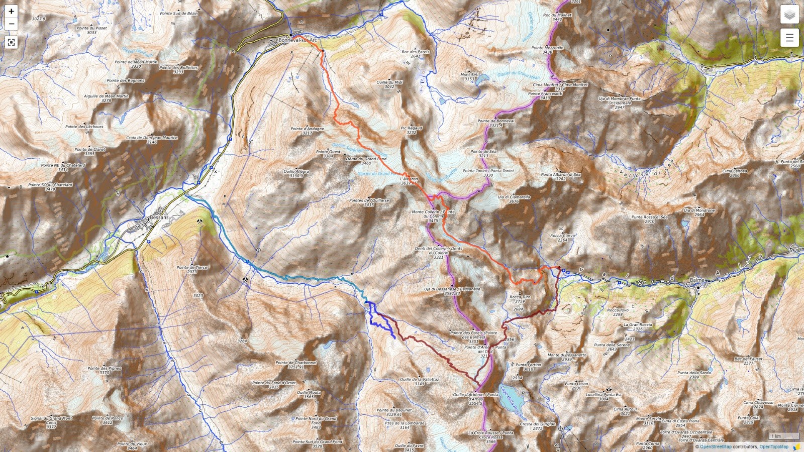 J1 en Bleu J2 en Marron J3 en Orange