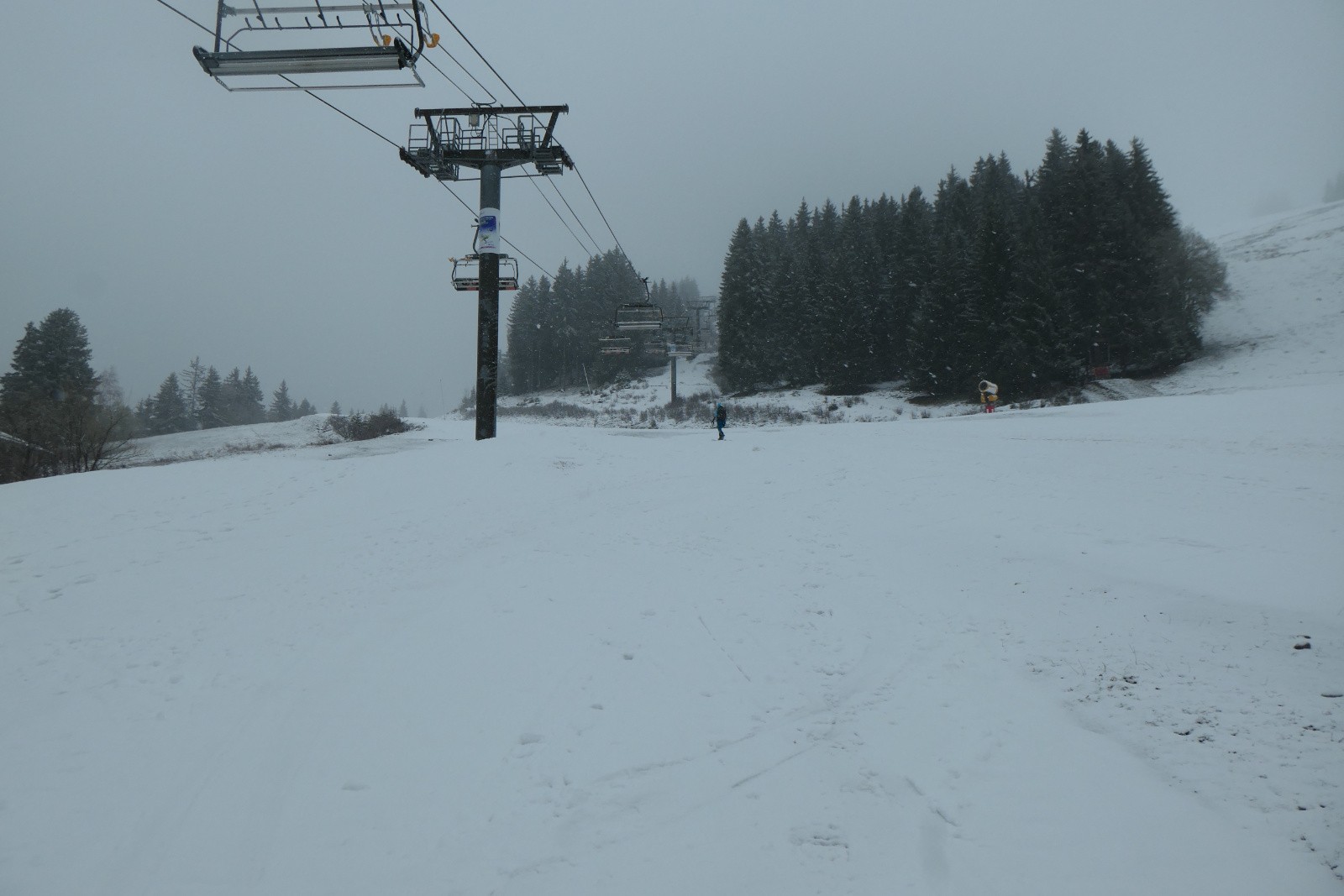 Départ sous la neige 