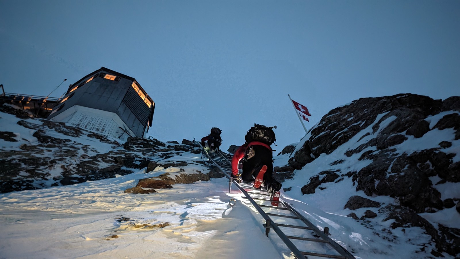 Descente de Bertol le matin 