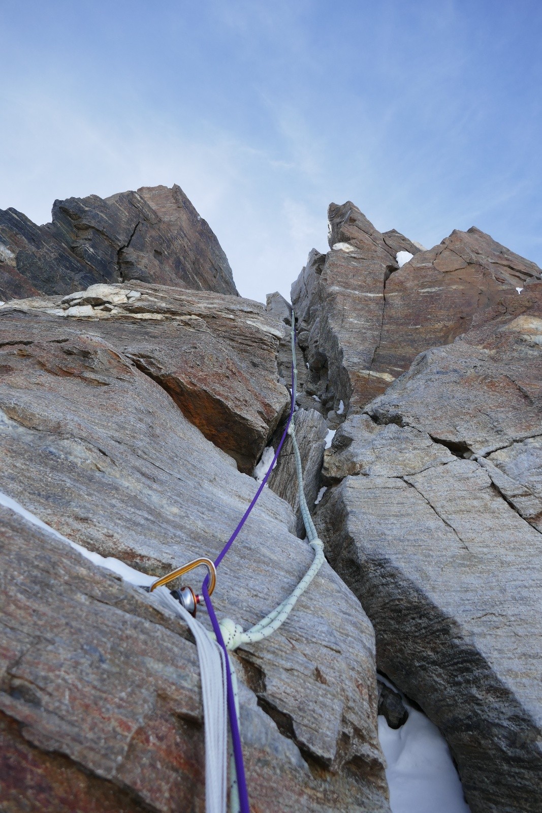 Cheminé d'acces au sommet&nbsp;