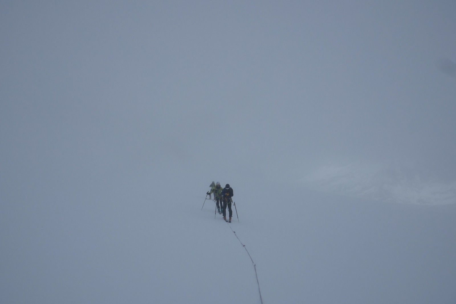 Vent, brouillard, crevasses...&nbsp;