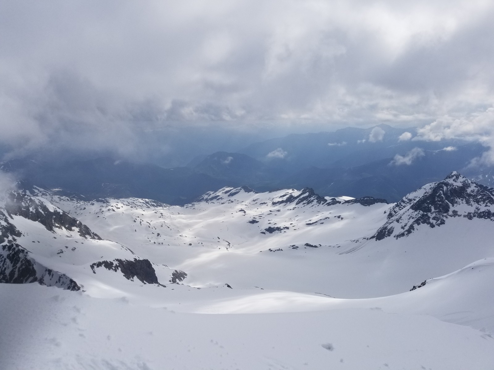 Glacier de Saint-Sorlin de haut en bas