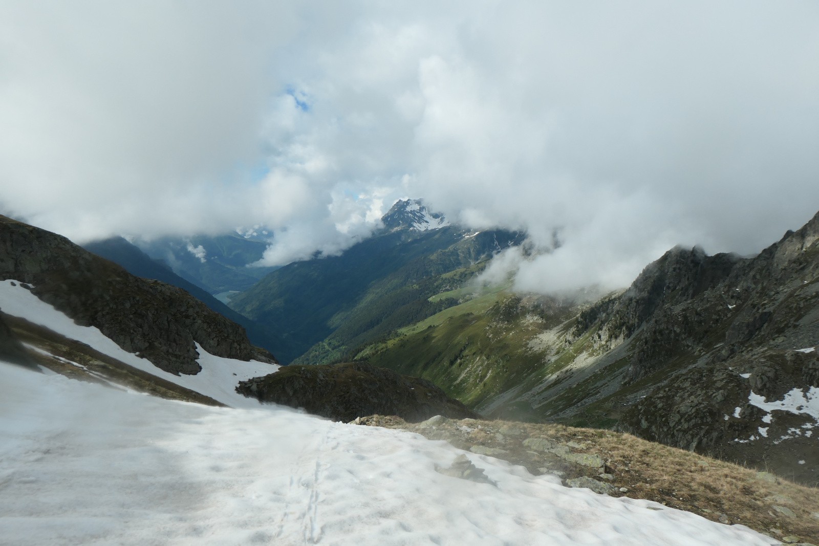 Fin de la première descente 