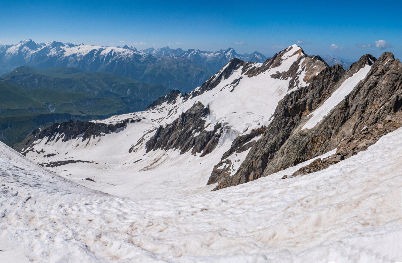 Glacier des Quirlies et au fond du Mont de lans et de la Girose 