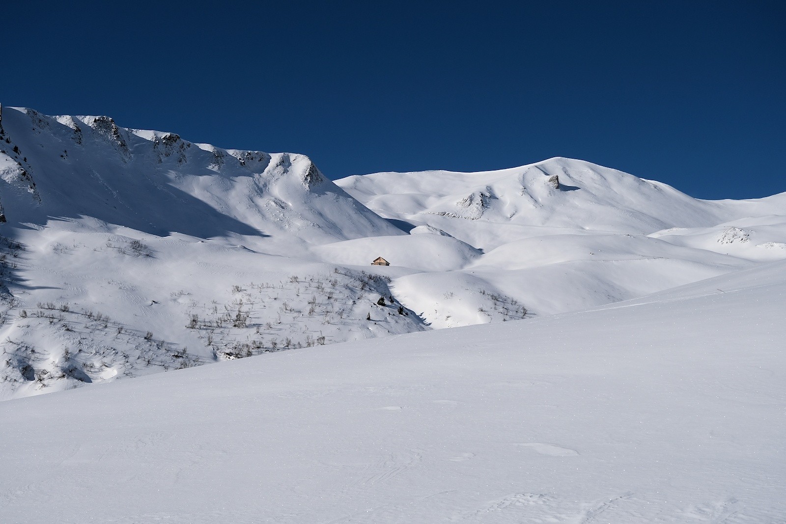 Le plaisir de retrouver de vastes champs de neige vierge.