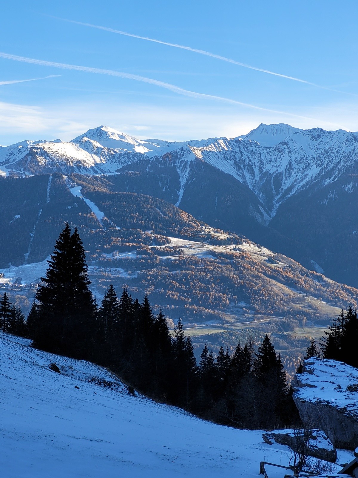 limite d'enneigement en versant nord (Montalbert)