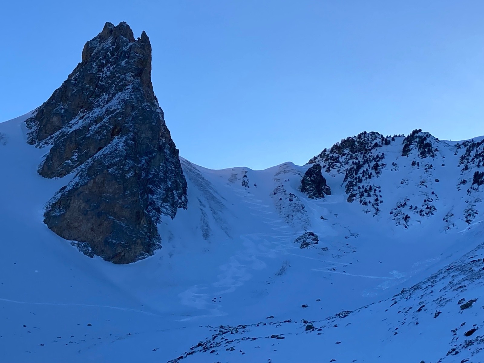 Fin de journée au col du Fruit.&nbsp;