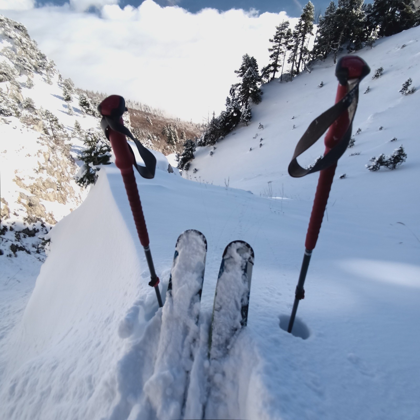 Passage en branche droite du couloir pour éviter le ressaut non rempli 