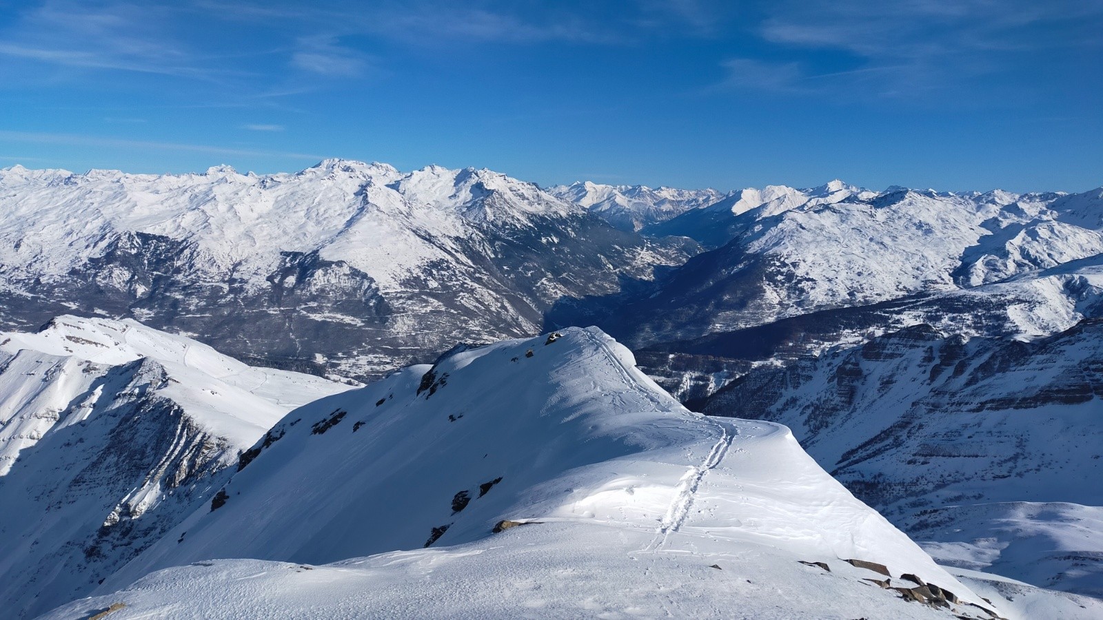 &nbsp;Crête finale vue du sommet&nbsp;