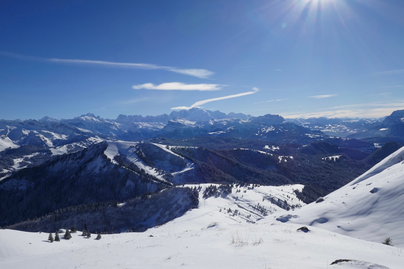 Mont Blanc, le Chéry devant