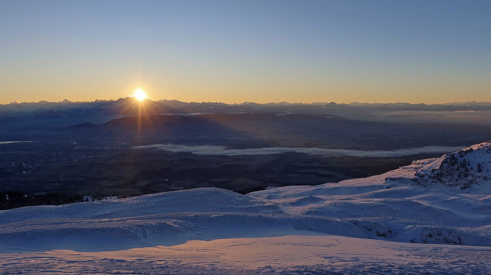 Pile derrière le Mt Blanc 