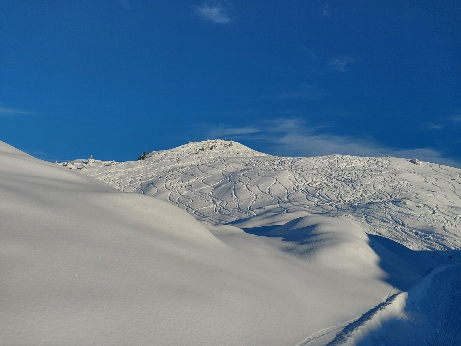 Du passage dans la pente sommitale