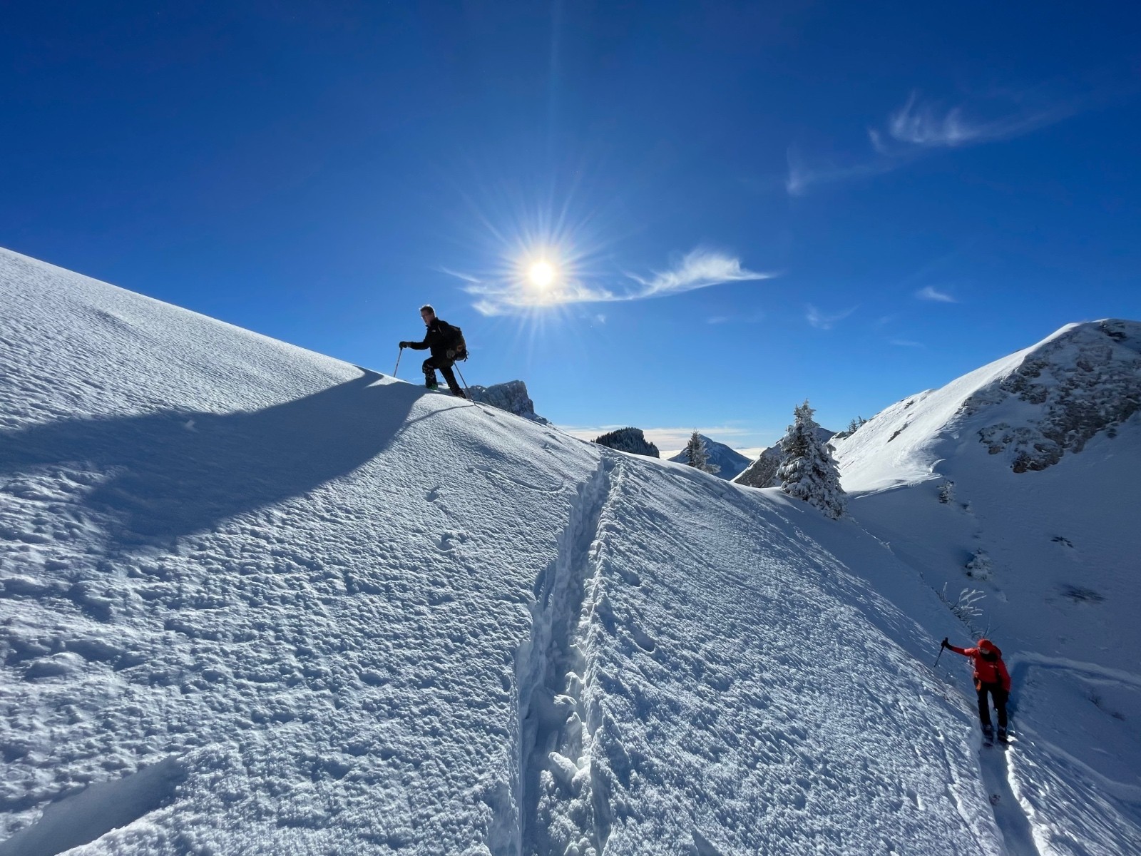 &nbsp;Enfin sur la crête sommitale du Petit Som