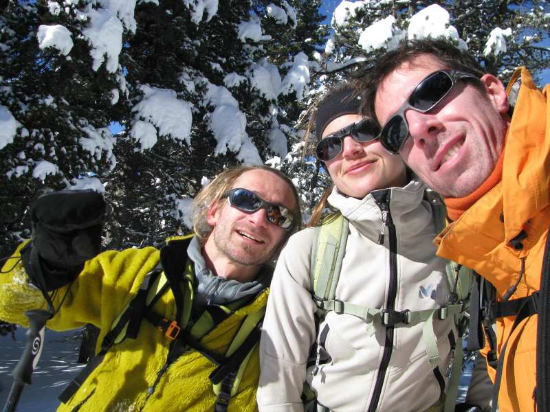 Grand Veymont : Le groupe du jour dans les sapins
