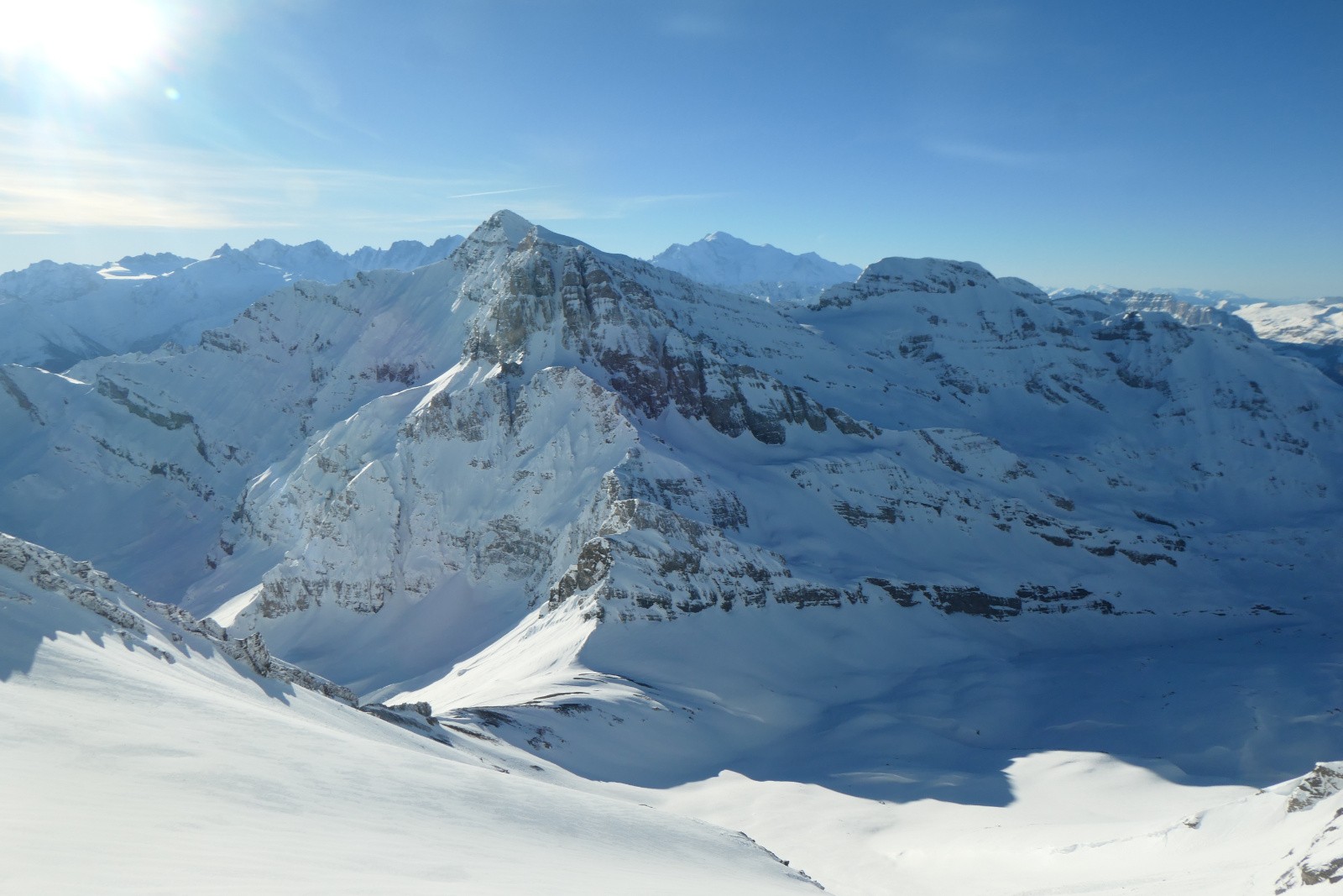 #87 Jour 3 : L Jour 3 : L'église et le Mt Blanc depuis la Haute Cime