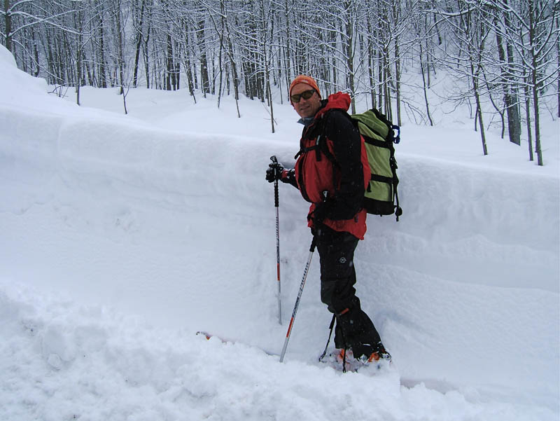 Costa Piovosa : A 1220m belle quantité de neige!