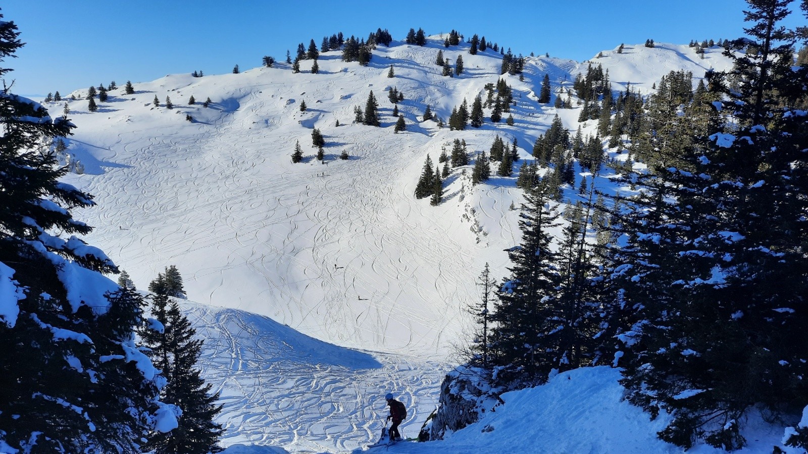 Pentes E sous le col de Léchaud&nbsp;