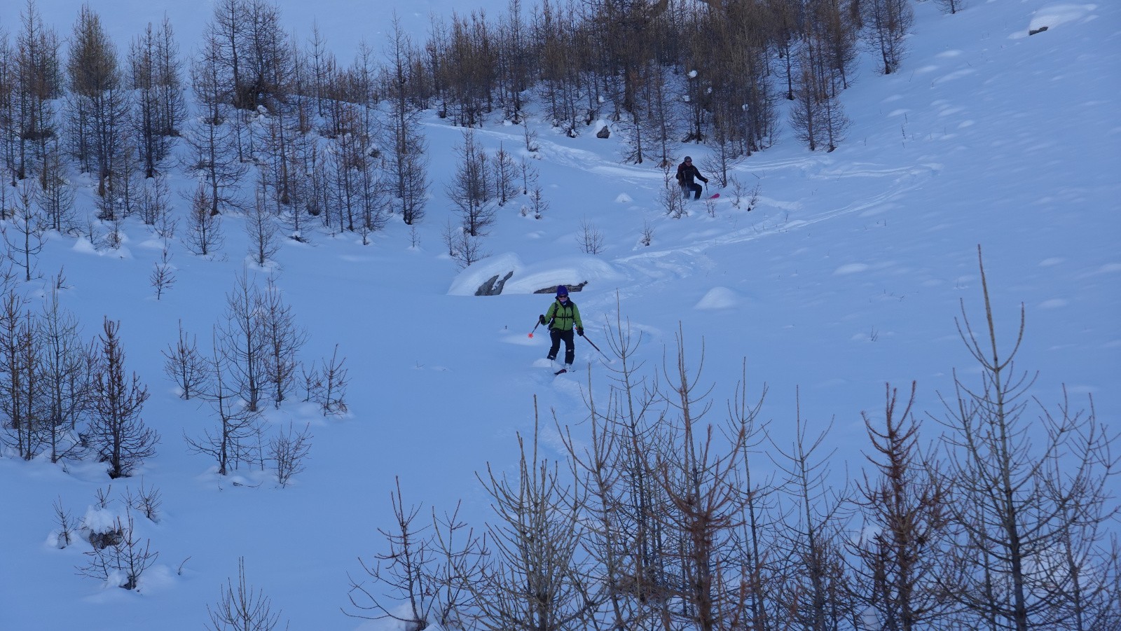 La suite de la descente toujours très bonne à skier