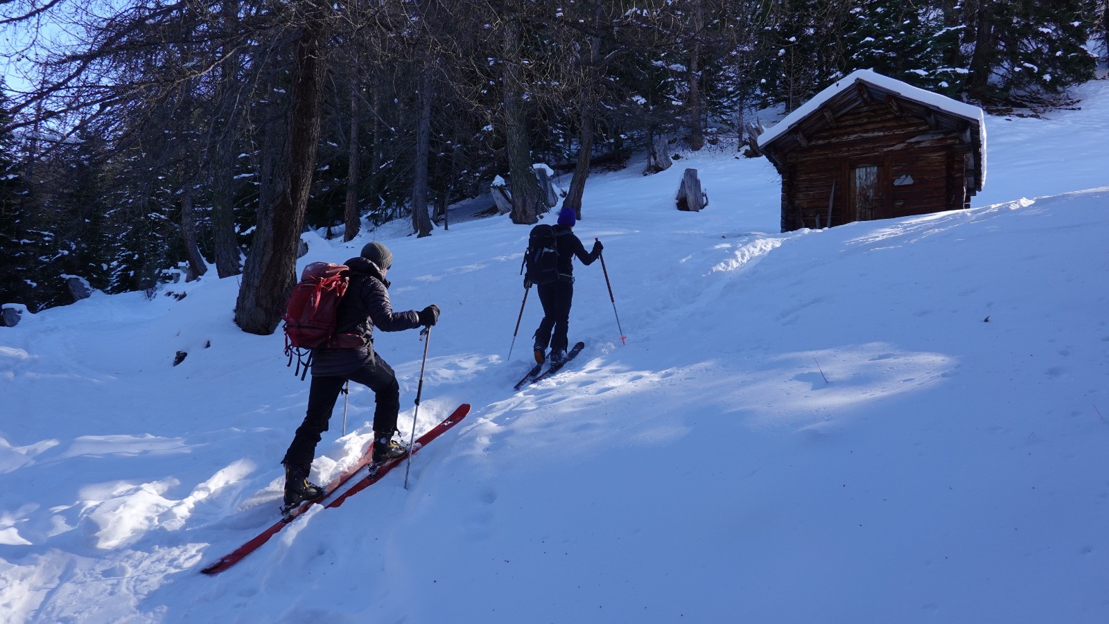En arrivant à la Cabane de la Maisonnette