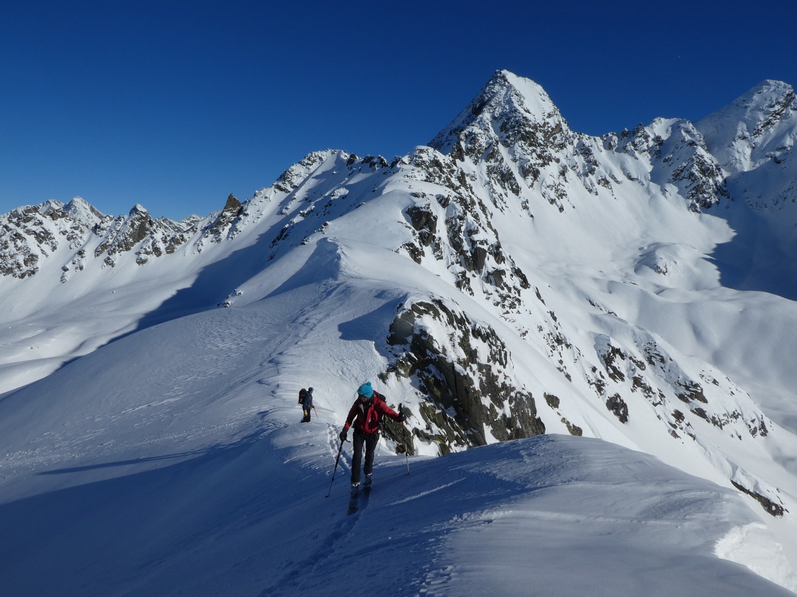 Fin de la 1ère montée. Vue, au fond, sur le prochain col à droite contre le Grand Assaly.