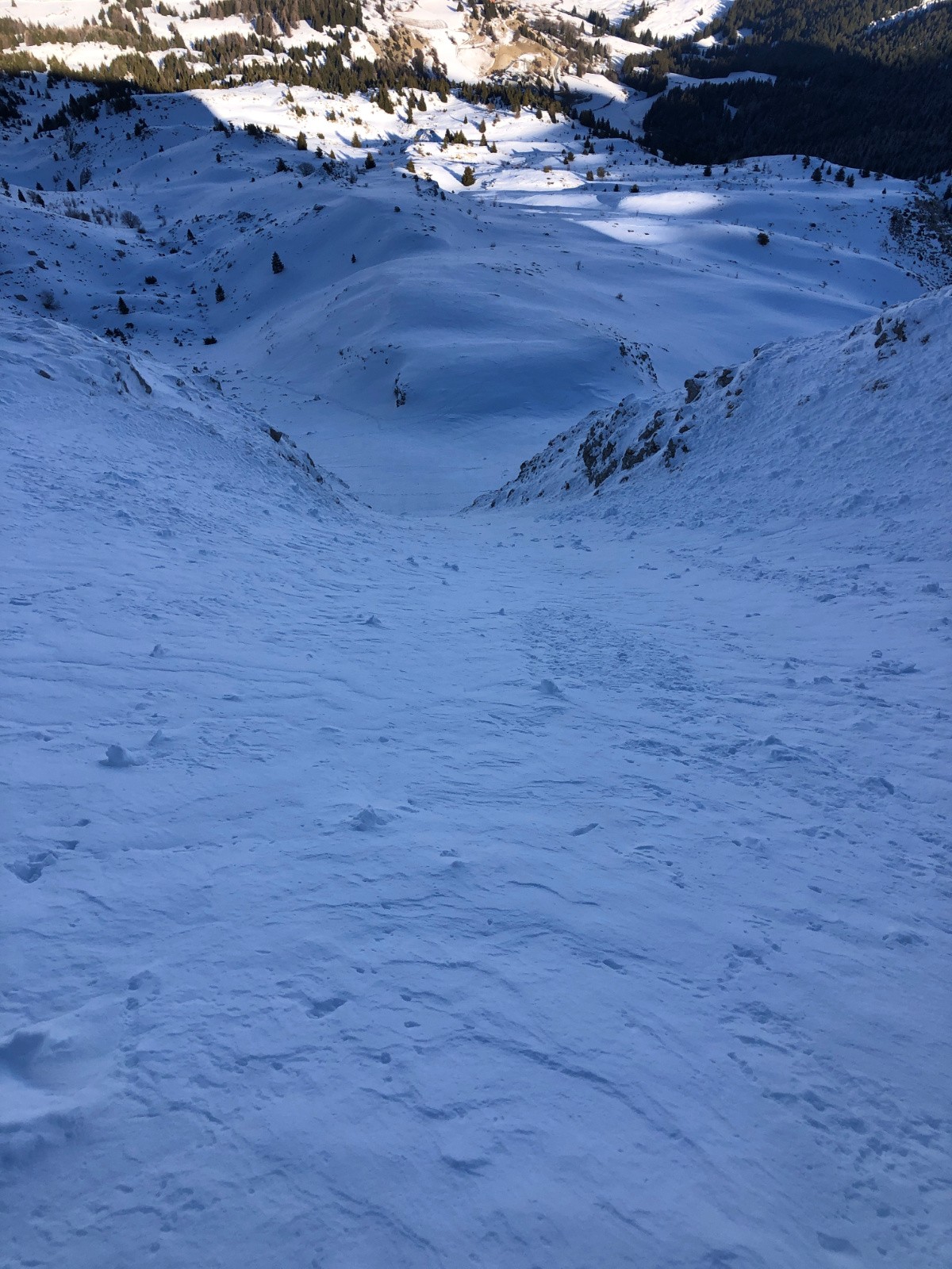 descente, début du couloir 