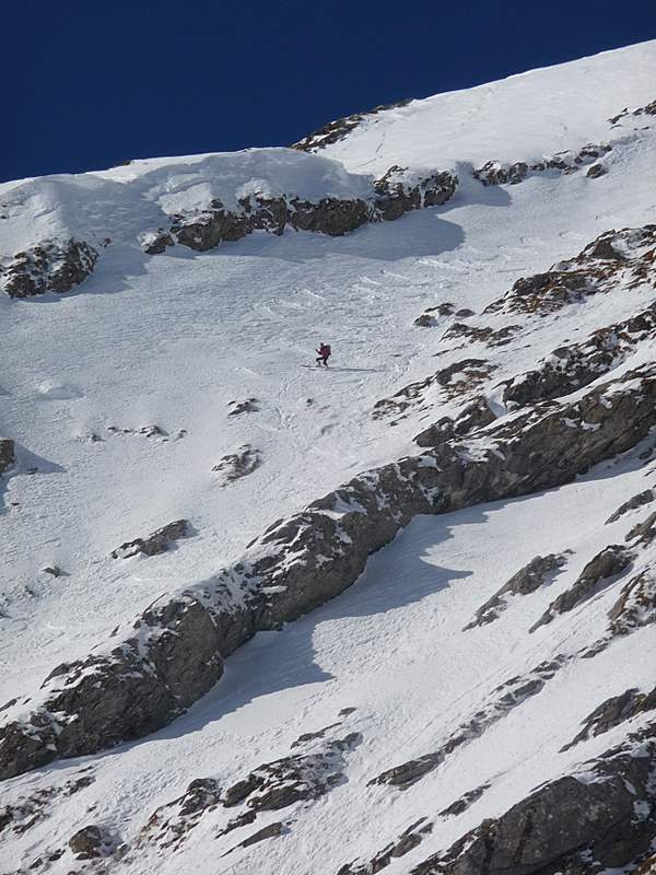 Pte de Nantaux : Guillaume dans le couloir E avant ses problèmes de bottage