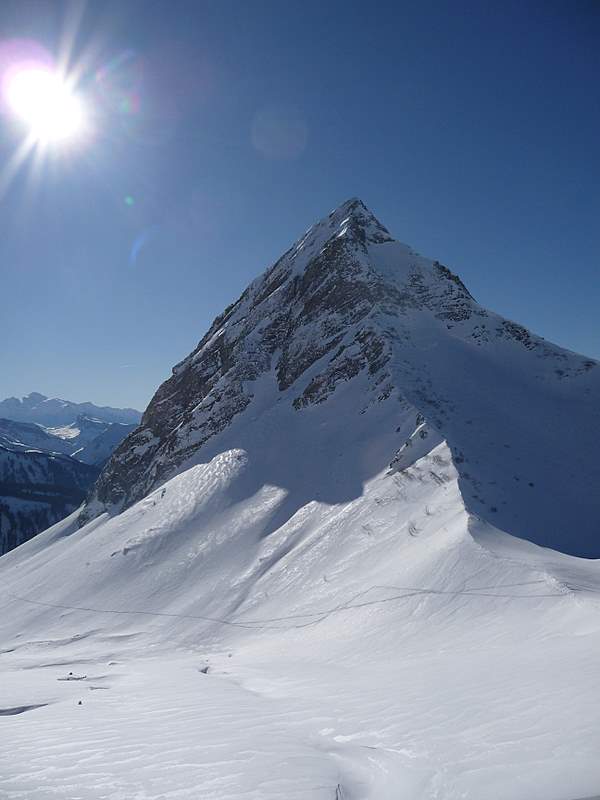 Pte de Nantaux : Face N de Nantaux depuis le col de Lens