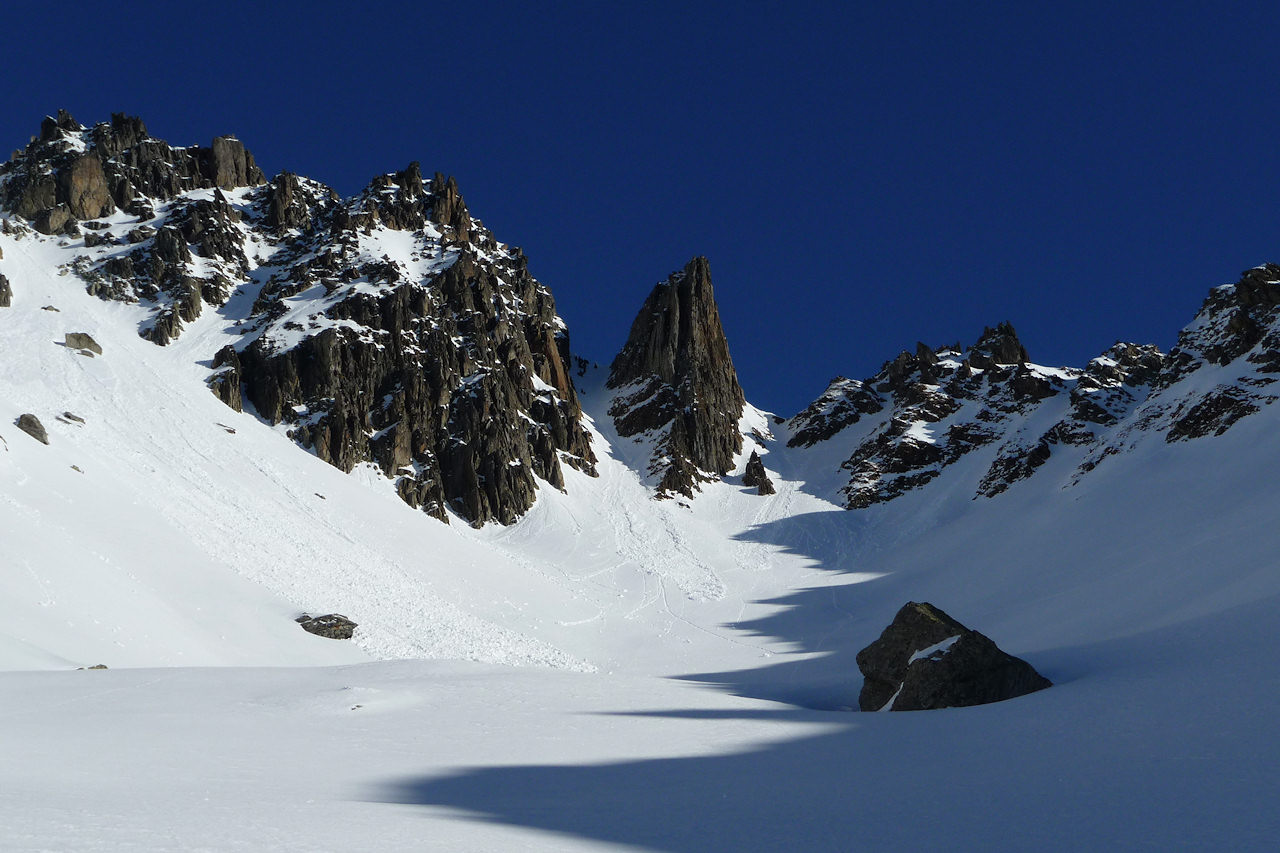 Le haut de la Combe de montée : Peu avant la traversée sous la Pointe du Vilonnet