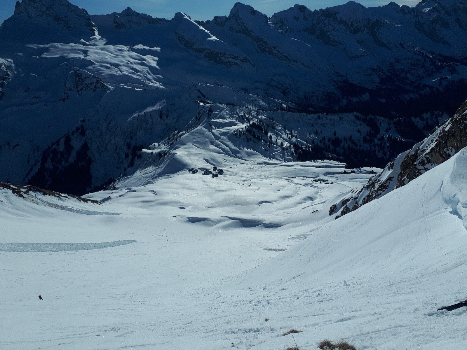 Face Sud de Grande Combe depuis le haut