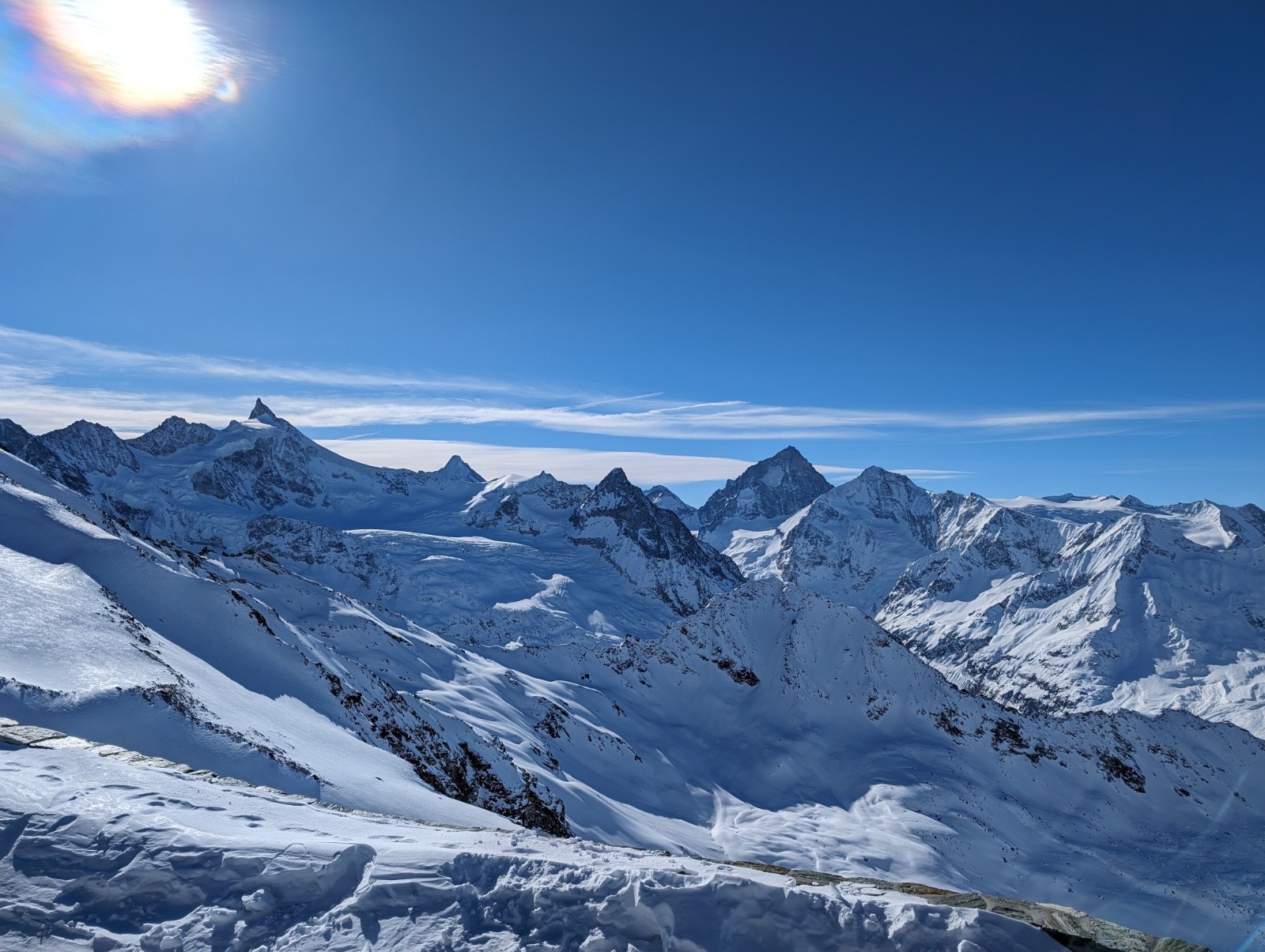 Panorama vers dent blanche depuis le refuge 
